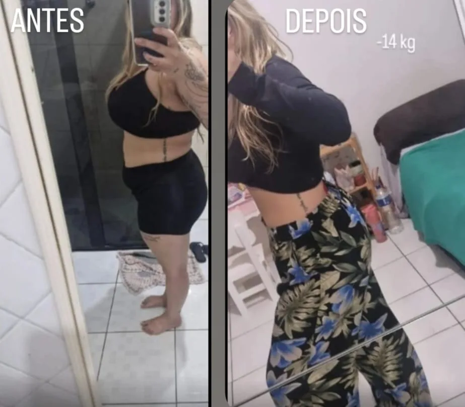 Transformação real — aluno @thalu