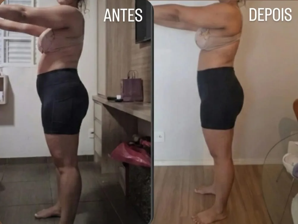 Transformação real — aluno @thamiresmariane