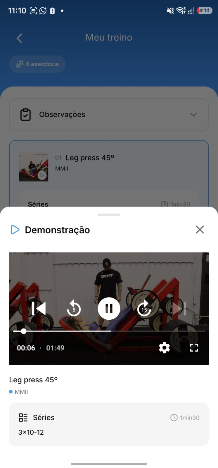 Vídeo demonstração dos exercícios